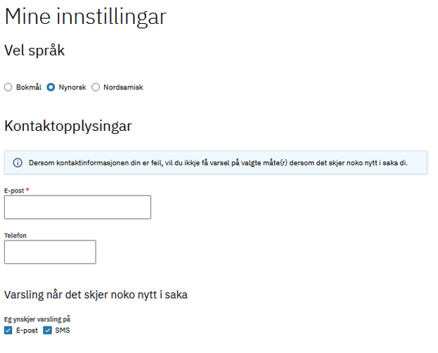 Illustrasjon som forklarer hvordan du bekrefter kontaktopplysninger som forklart i teksten over