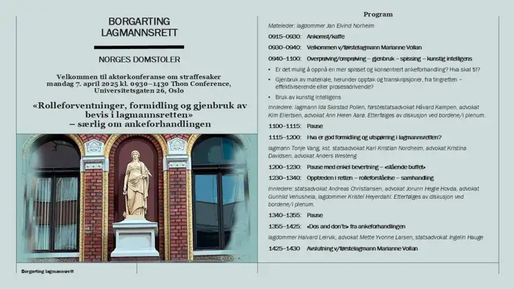 Programmet for dagen